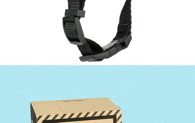 Black pet helmet for dogs and cats with adjustable strap, ABS shell, sizes S and M