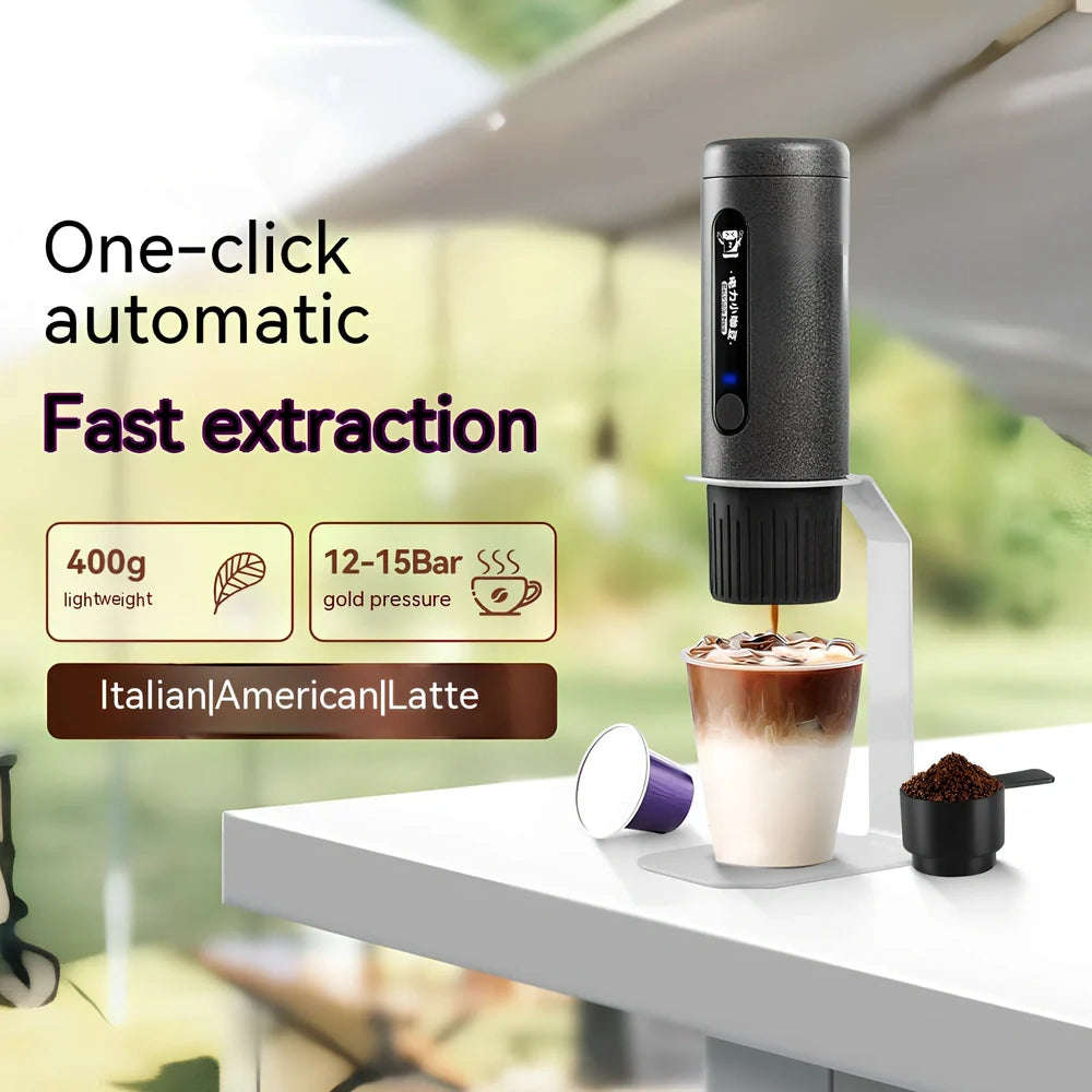 Rectangle Coffee Machine Portable Coffee Machine 60x60x187mm Compact | Dual Capsule Ground ...