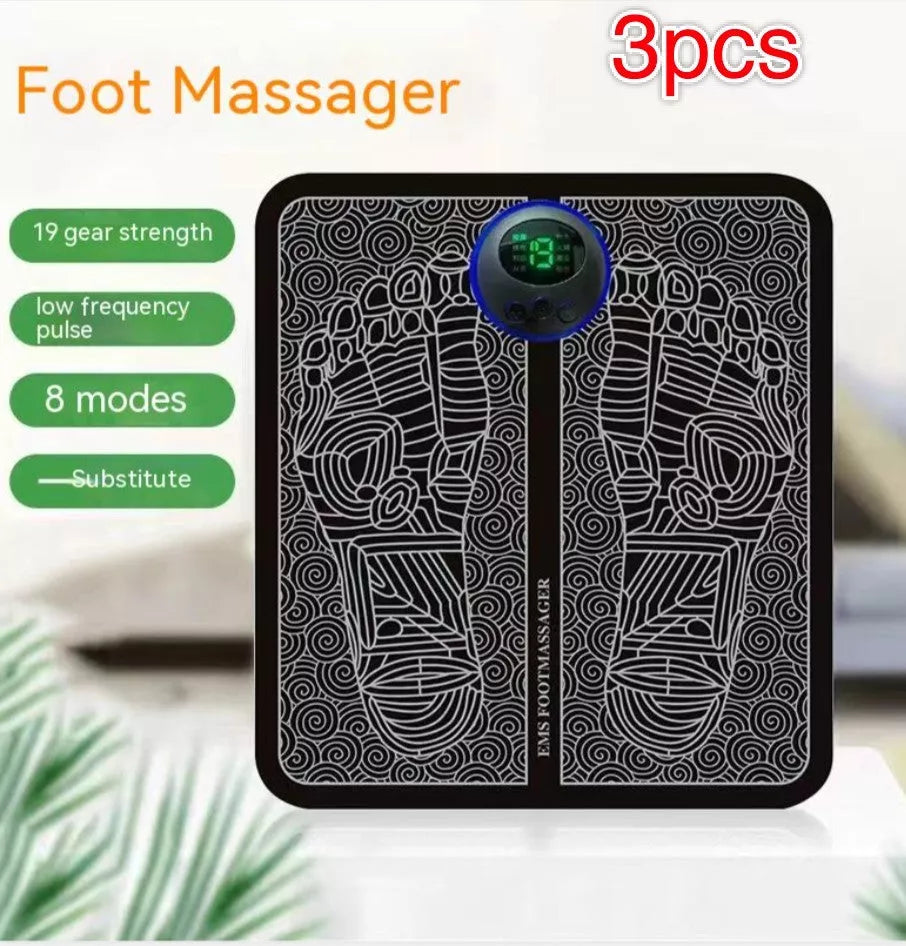 Portable EMS Foot Massager Pad with remote control for pain relief and improved circulation