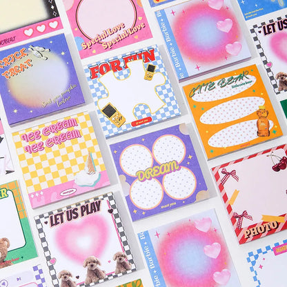 Korean time series notes pad with 90 sheets writing paper in rectangle shape