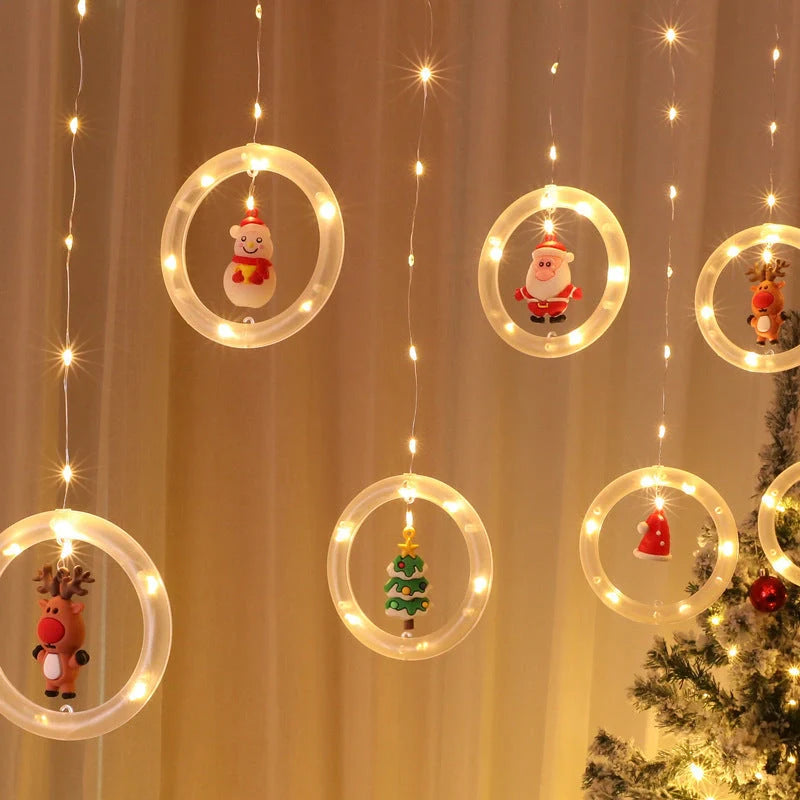 Window Decoration LED String Lights with warm white glow and USB power supply