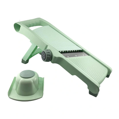 Multifunctional vegetable slicer with adjustable thickness settings for easy kitchen prep