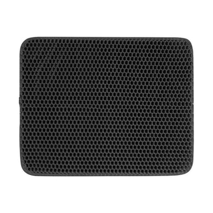 Waterproof cat litter mat with honeycomb design for easy cleanup