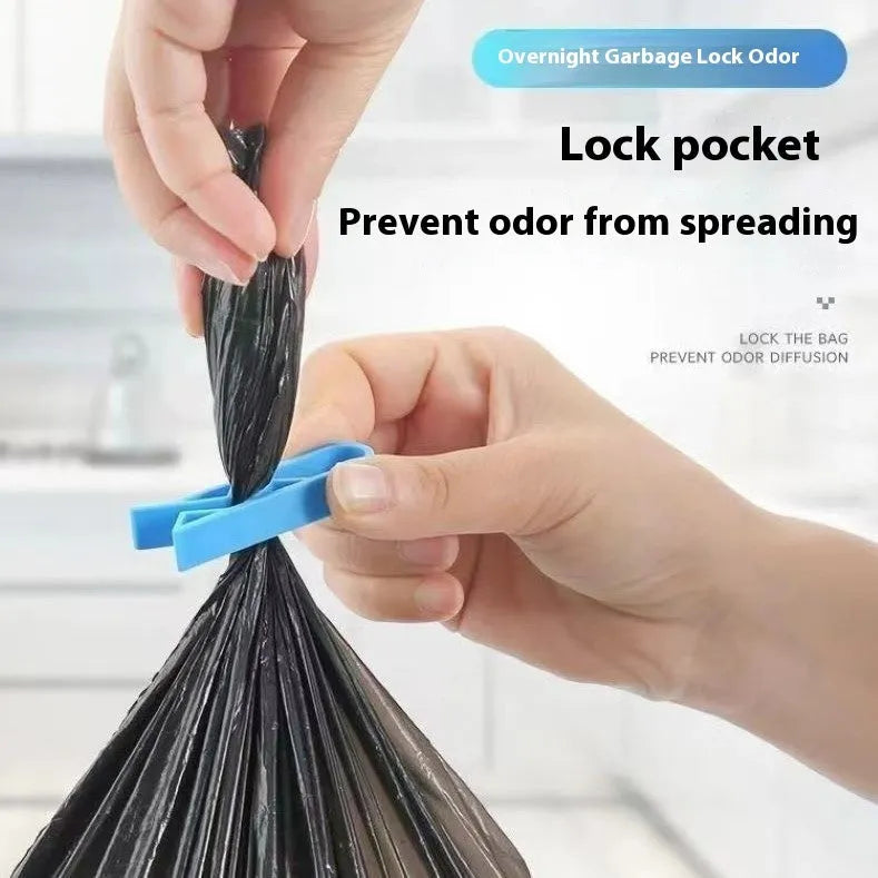 PP plastic non-slip garbage bag fixing clip for securing bin liners.