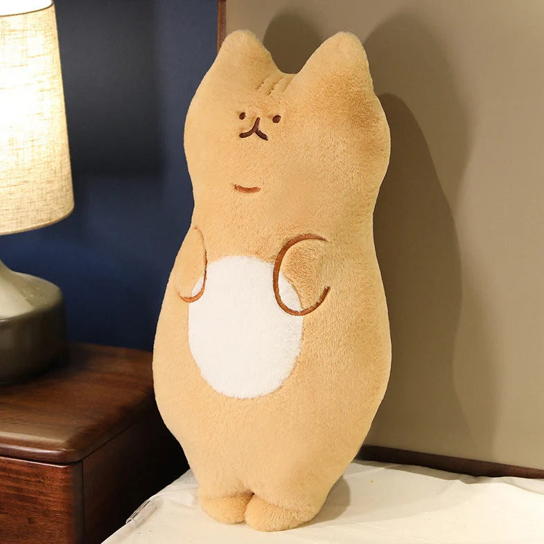 70cm cartoon cat plush toy in lying and standing poses with five colour variations