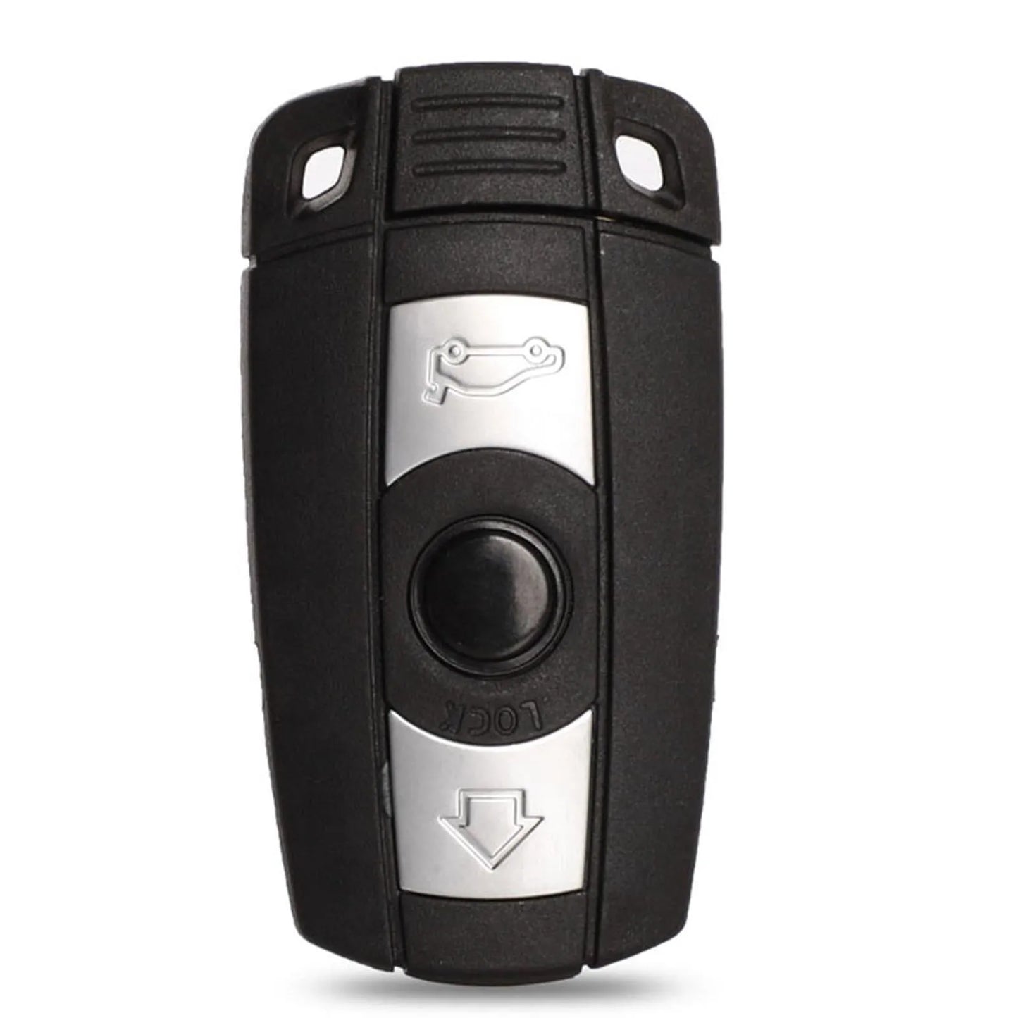 BMW CAS3 replacement remote car key fob with three buttons and an uncut metal copper blade.