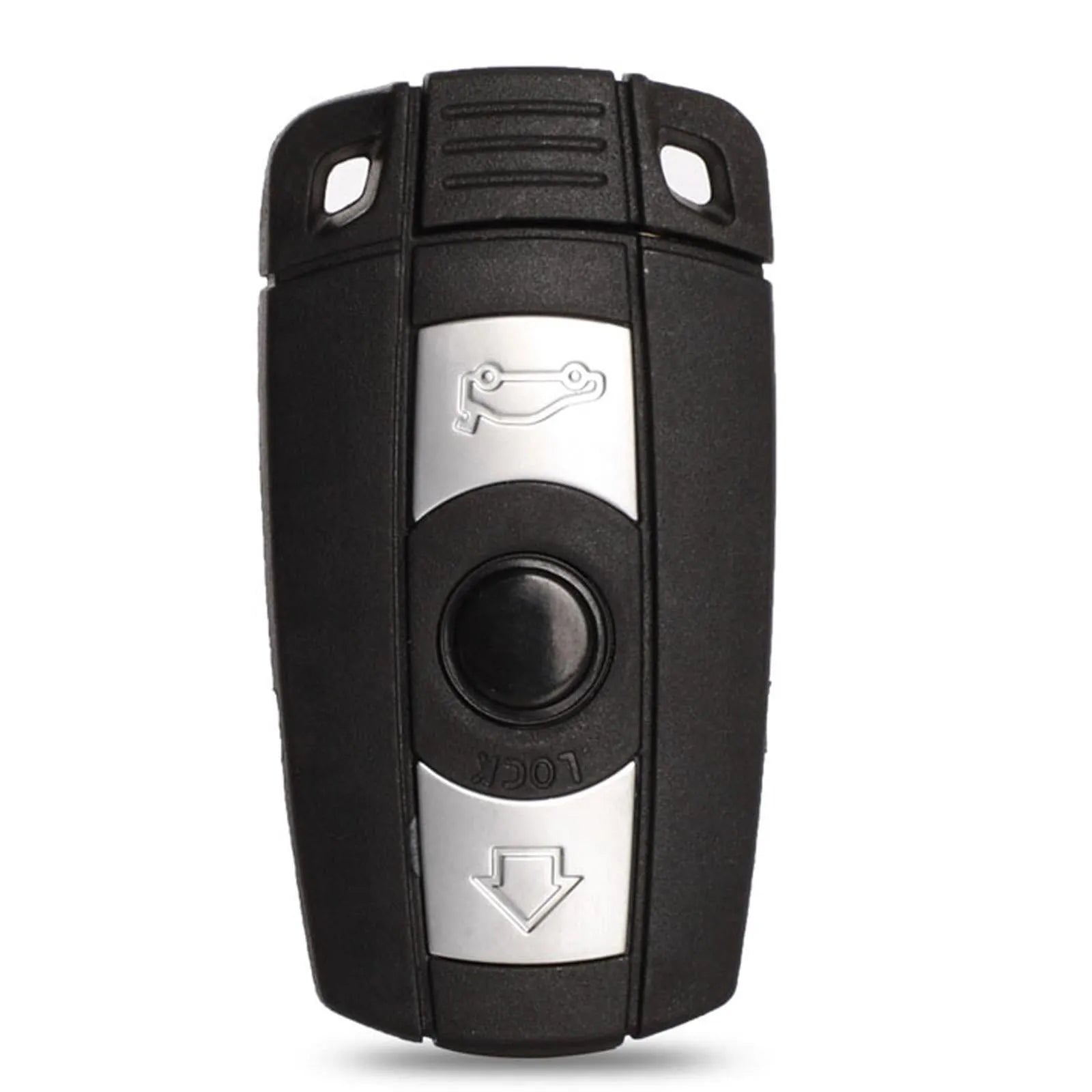 BMW CAS3 replacement remote car key fob with three buttons and an uncut metal copper blade.