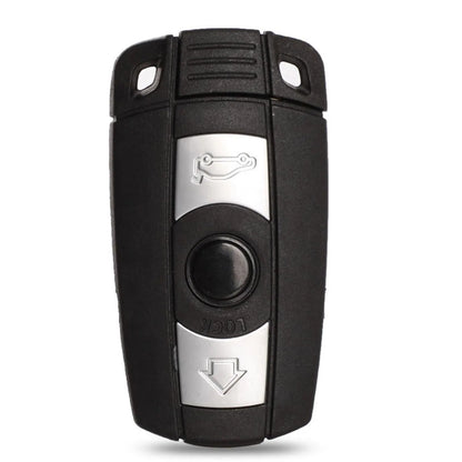 BMW CAS3 replacement remote car key fob with three buttons and an uncut metal copper blade.