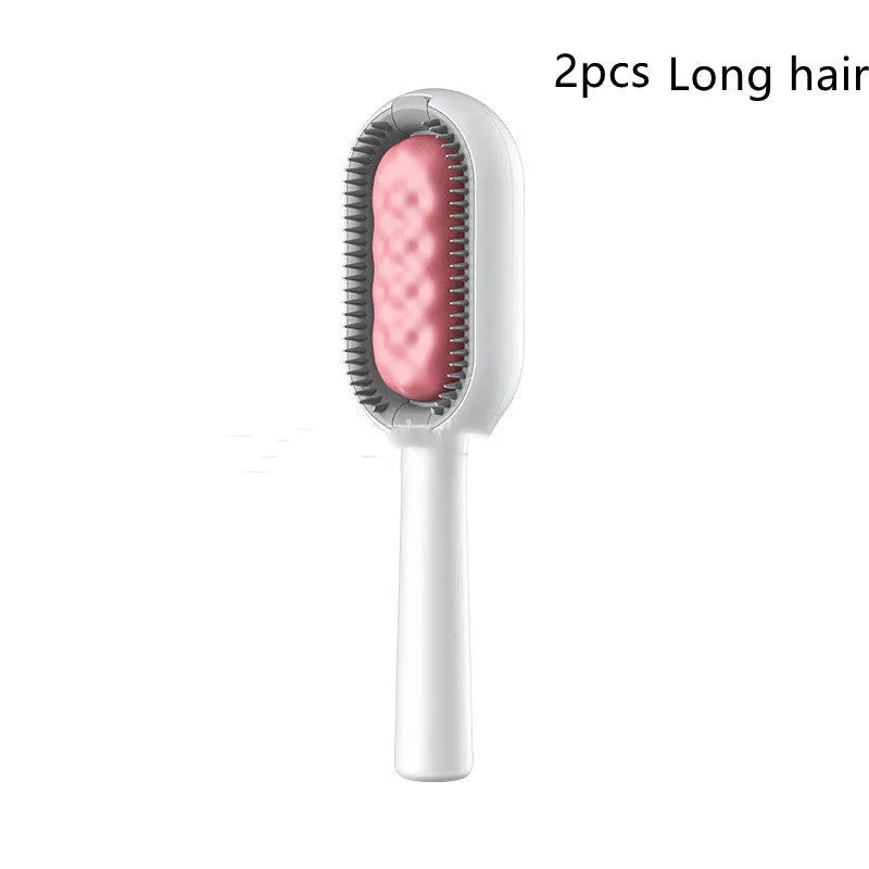Green plastic pet hair removal comb with disposable wipes for cats and dogs
