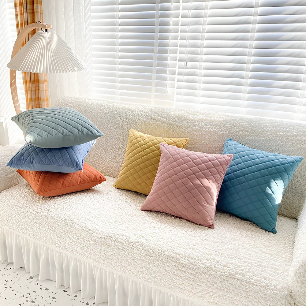 45x45cm velvet cushion with flannel fabric in solid colour options