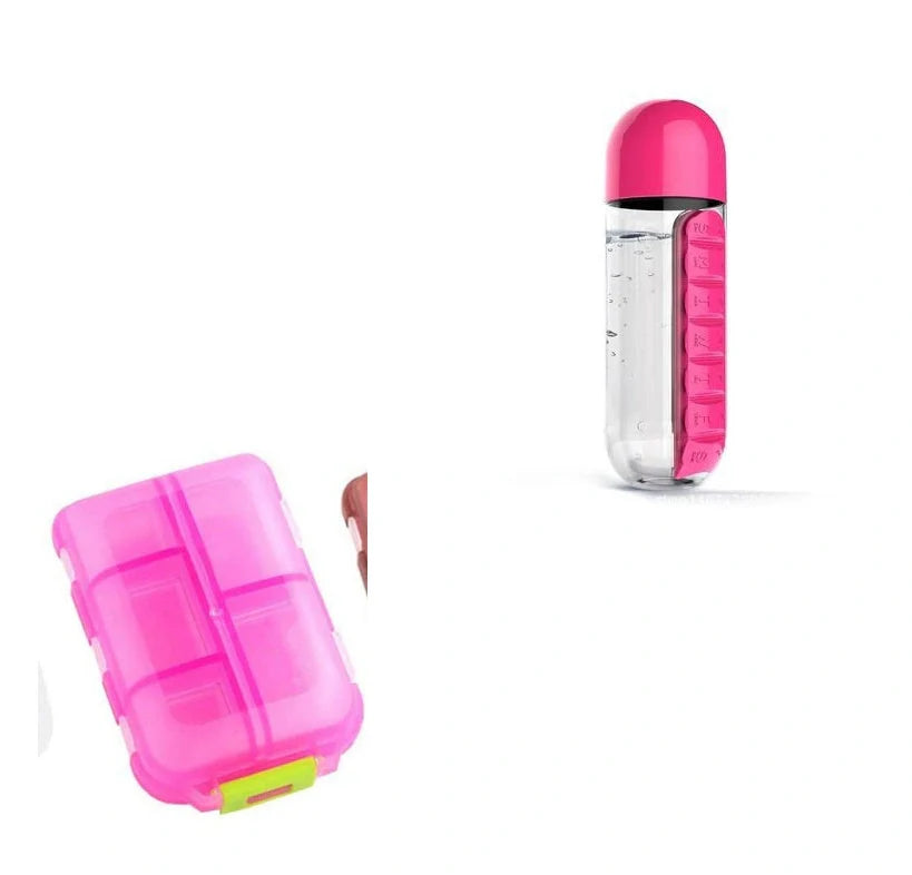 10-Grid Moisture-Proof Travel Pill Organizer in multiple colors for medication management