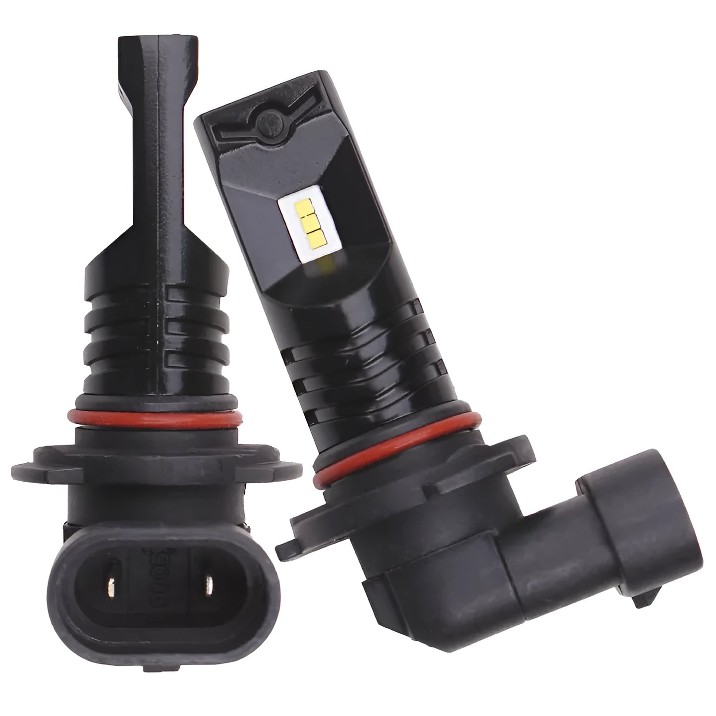 9005/9006 CSP LED automotive fog light bulb with aviation aluminium housing and six white LEDs