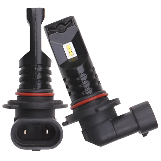 9005/9006 CSP LED automotive fog light bulb with aviation aluminium housing and six white LEDs