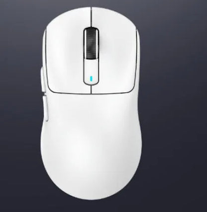 Wired wireless Bluetooth three-mode rechargeable mouse in black, white, lavender, red, or orange with antislip tape options