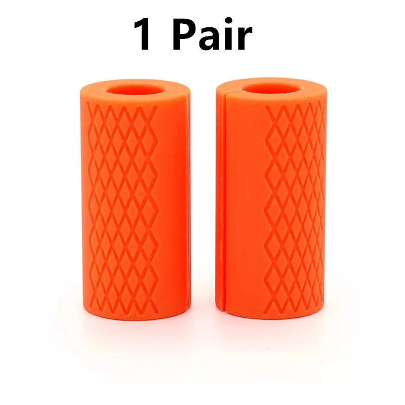 Food Grade Silicone Dumbbell Grip with non-slip surface in various colors