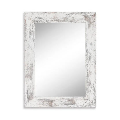 Wall-mounted modern pastoral style mirror with a little white MDF frame.