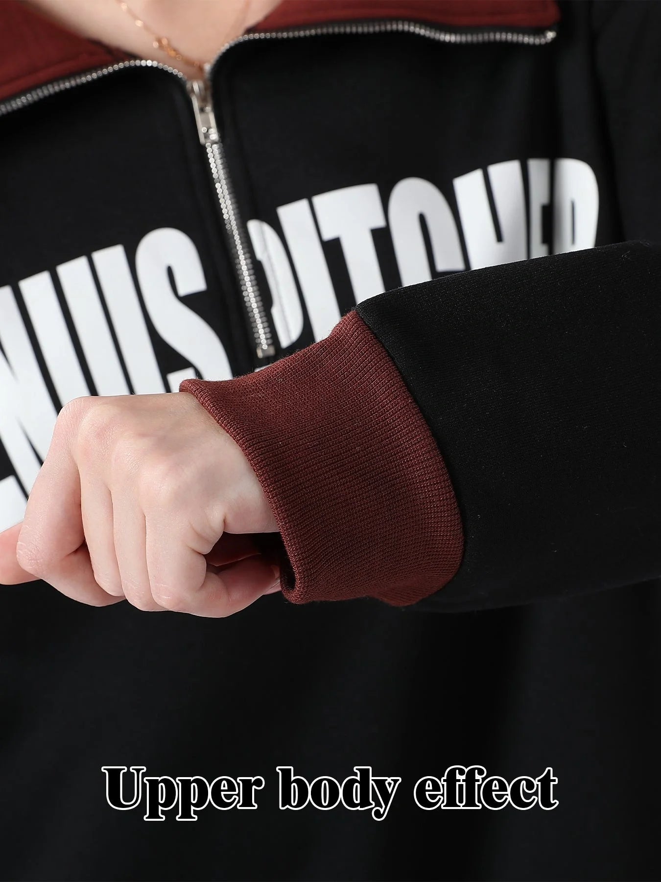 A cozy and comfortable women's long sleeve sweatshirt in black, featuring a relaxed and flattering fit for everyday wear.