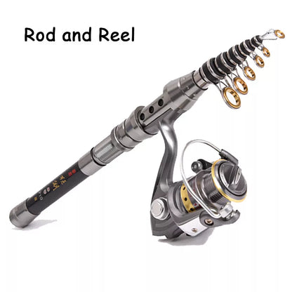 Carbon Ultra-short Mini Sea Fishing Rod with retractable handle for easy transport and storage