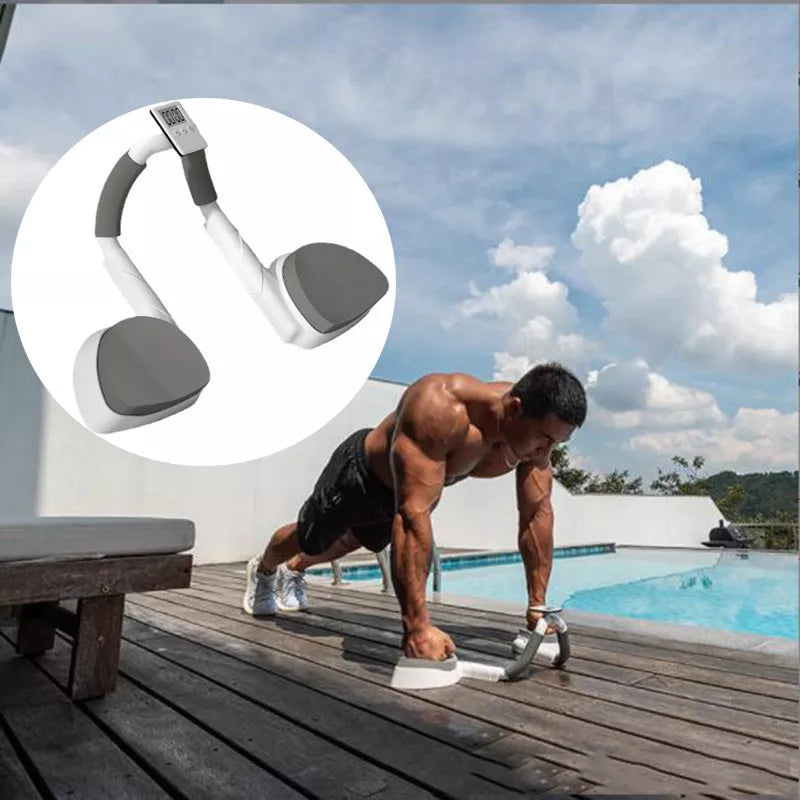Multi Function Push Up Fitness Trainer with flat support and LCD display