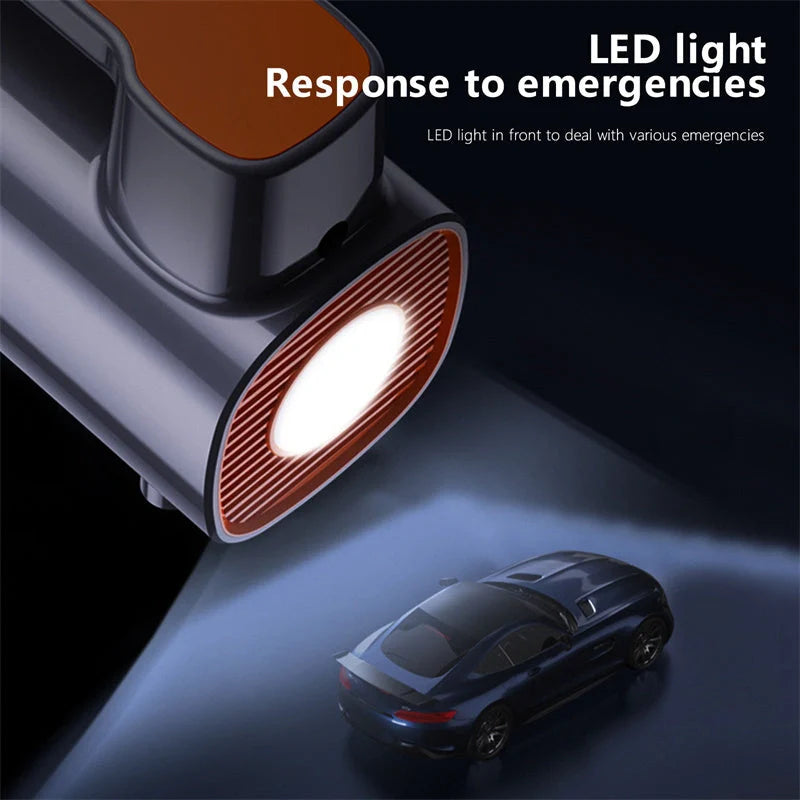 12V DC Portable Tire Inflator with digital display and auto shut-off feature