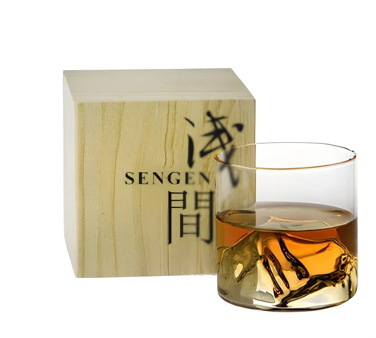 Japanese whiskey glass with 200ml capacity, heat-resistant transparent glass, 73mm height