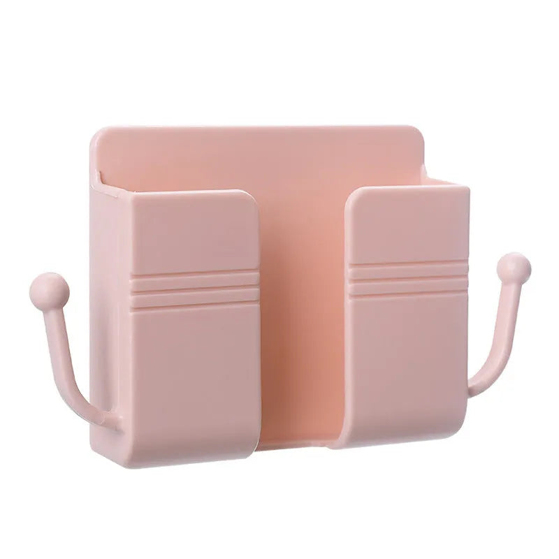 Wall-mounted ABS remote control storage box in assorted colours, 9.5cm x 3cm x 10cm, no cover, for remote, phone and stationery