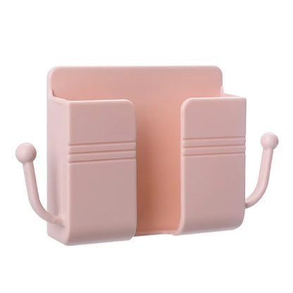 Wall-mounted ABS remote control storage box in assorted colours, 9.5cm x 3cm x 10cm, no cover, for remote, phone and stationery