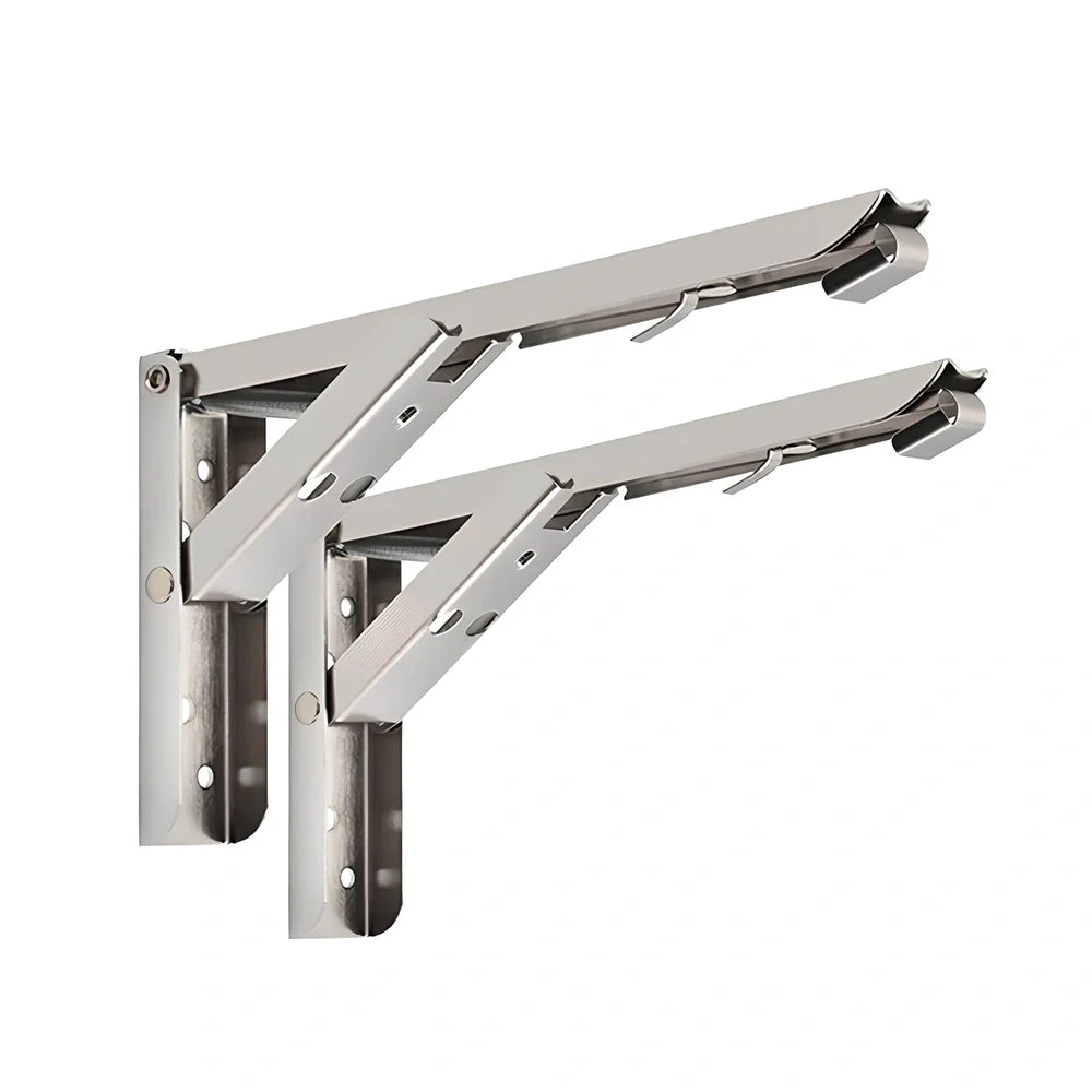 Stainless steel triangle bracket furniture hardware in three sizes for corner reinforcement