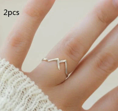 Handcrafted mountain-shaped copper ring with unique design and antibacterial properties