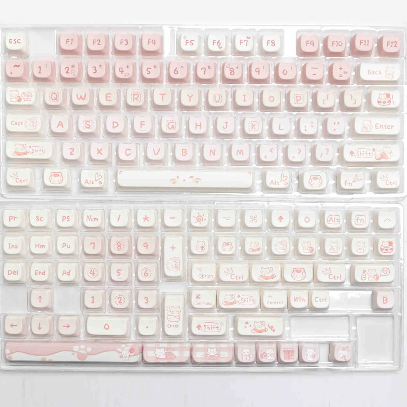 Full set of PBT sublimation keycaps for a universal mechanical keyboard, over 98 keys.