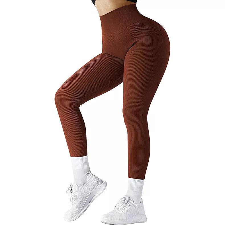 Women's high waist seamless leggings in various colors for fitness and casual wear