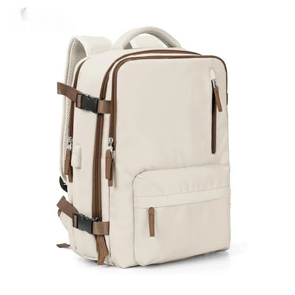 Large capacity waterproof mummy backpack in mint green colour with nylon material and 30-litre storage
