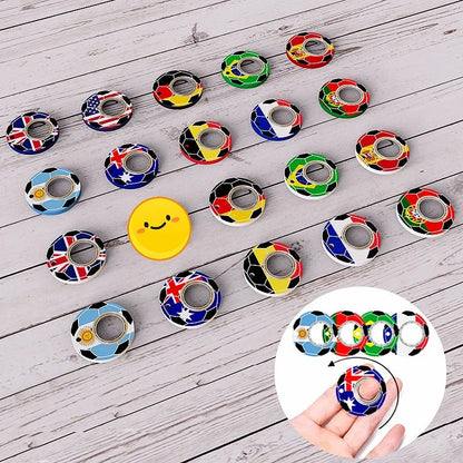 Football World Cup Fidget Spinner Keychain with Bottle Opener - Stress Relief Tool