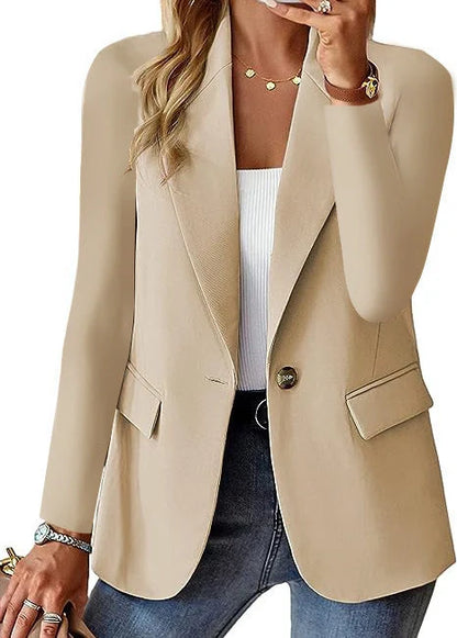 Women wearing a stylish polyester cardigan in various colors and sizes