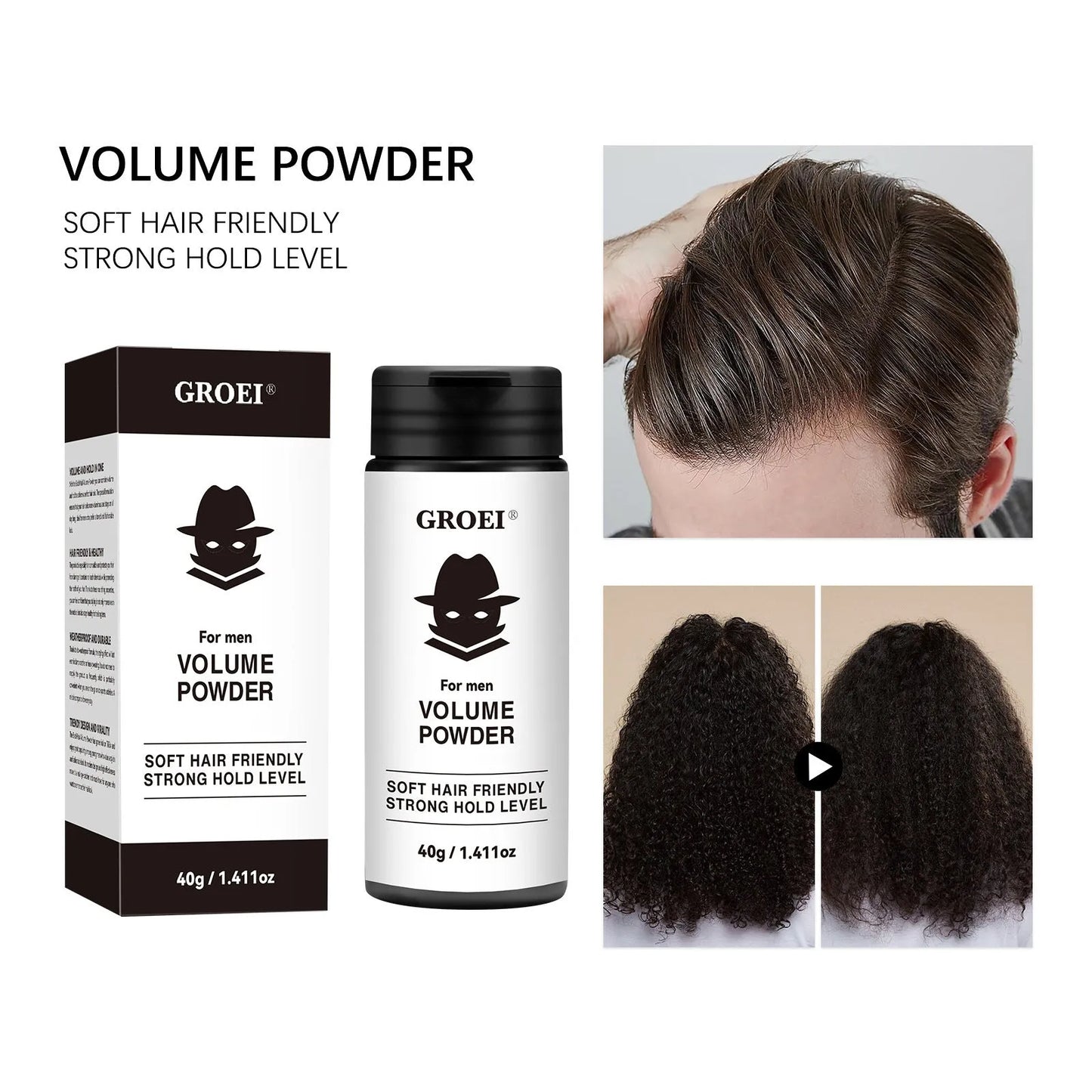 40g styling powder container for oil control and fluffy hair volume