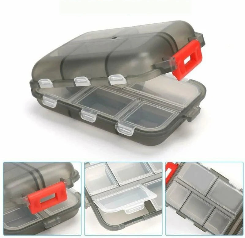 10-Grid Moisture-Proof Travel Pill Organizer in multiple colors for medication management