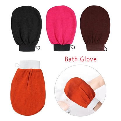 Luxurious Rayon Bath Towelette Set in various colors, showcasing the soft, absorbent, and exfoliating properties of the premium viscose fiber construction.
