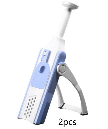 Multifunctional Vegetable Slicer and Chopper with Stainless Steel Blades and ABS Plastic Construction