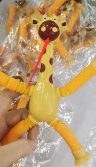 Giraffe Tubes Sensory Toys in various colors, stretchable fidget toy for stress relief