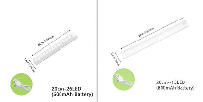 Stainless steel wireless LED motion sensor night light with magnetic wall mounting