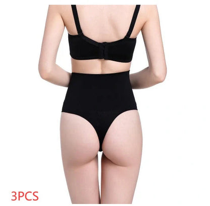 Slim Sculpting Thong with Tummy Control - Premium Chinlon Shapewear in Black and Nude Colors