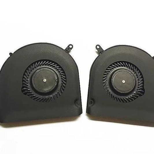 A1398 laptop cooling fan for MacBook models 12-inch to 15-inch, replacement part with plastic housing and metal blades