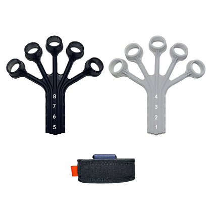 Silicone finger flexion extension trainer with adjustable belt for adult rehabilitation