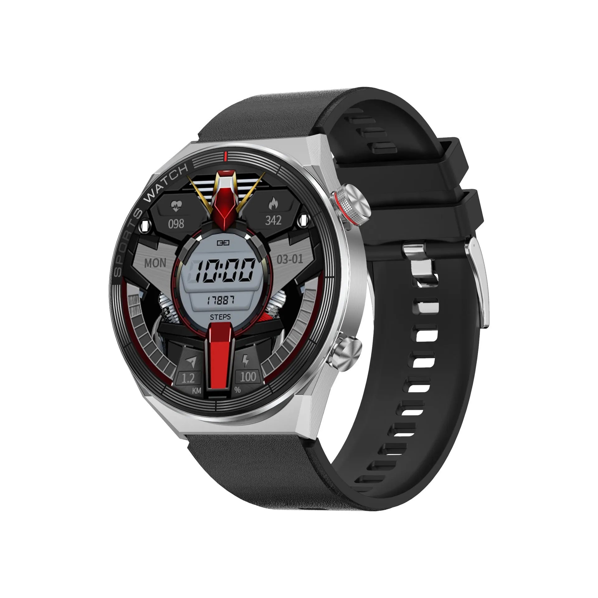Large screen Bluetooth smart watch with 1.5-inch display showing interface