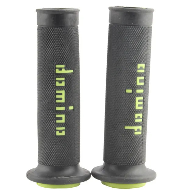 Motorcycle handle gel grips in various colours showing 22mm and 24mm inner diameter options