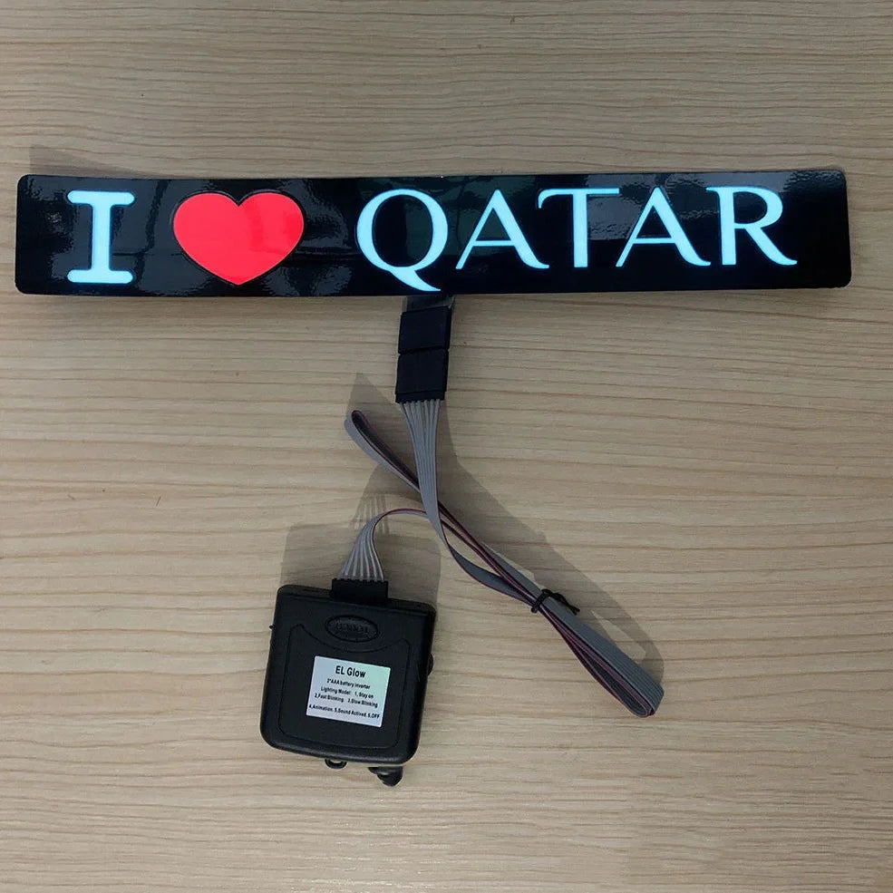 27cm × 4cm luminous car sticker with 0.35mm thickness and 8000-hour lifespan