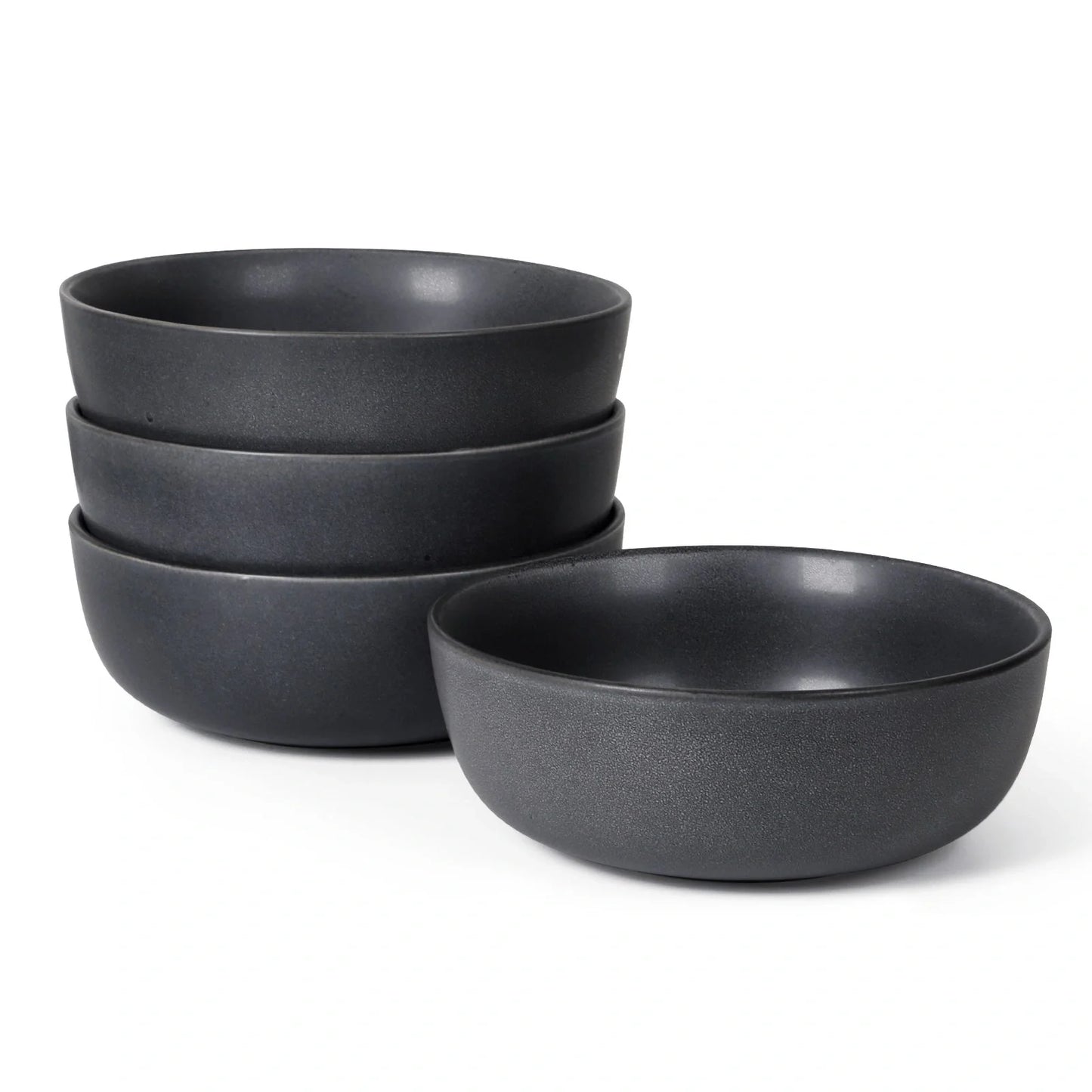Elegant 4-piece ceramic bowl set, perfect for cereals, salads, and more. Microwave, oven, and dishwasher safe.