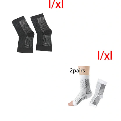 Invisible heel compression socks in black colour with absorbent insole design