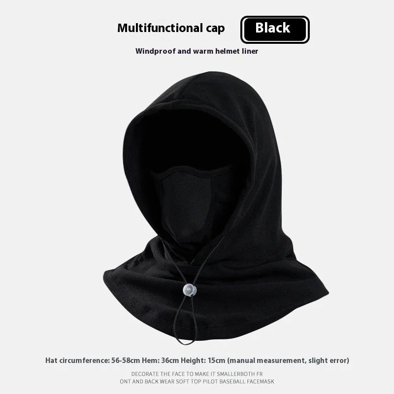 Premium fleece face mask and neck warmer with 360-degree coverage, adjustable drawstring, and versatile design for winter outdoor activities