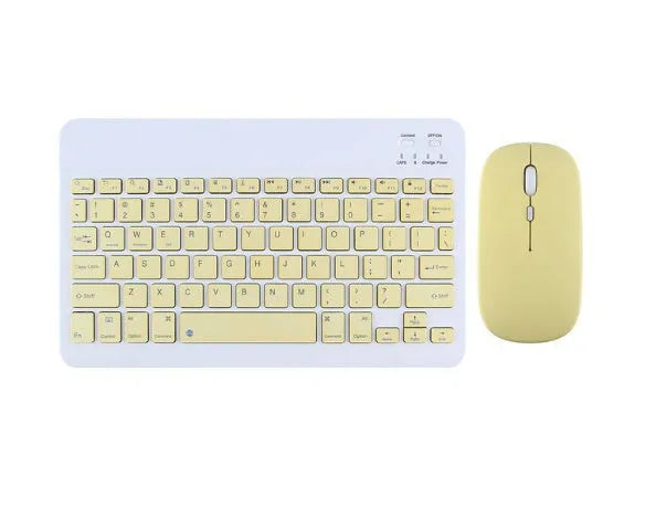 A wireless Bluetooth keyboard for tablets and PCs in a choice of colours including white, green, and pink.
